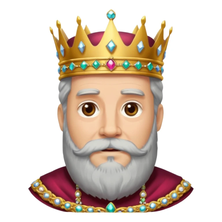Bearded King, Old king with long gray beard and jeweled crown.
 sticker