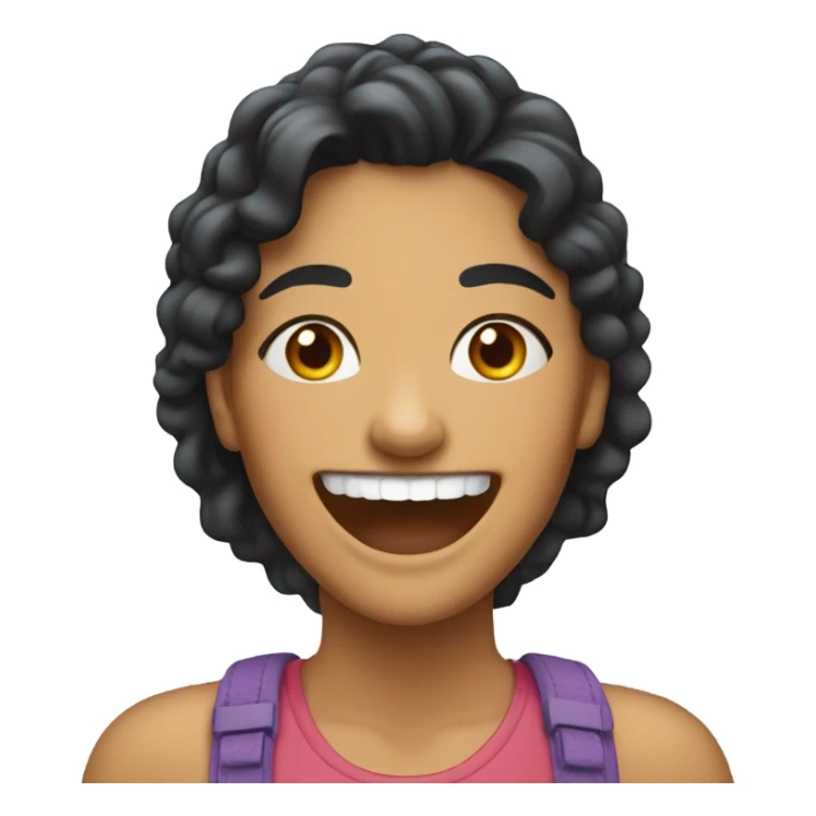 Latina with braces and a big wide grin  sticker