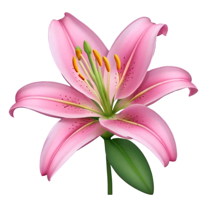 Aesthetic pink lily sticker