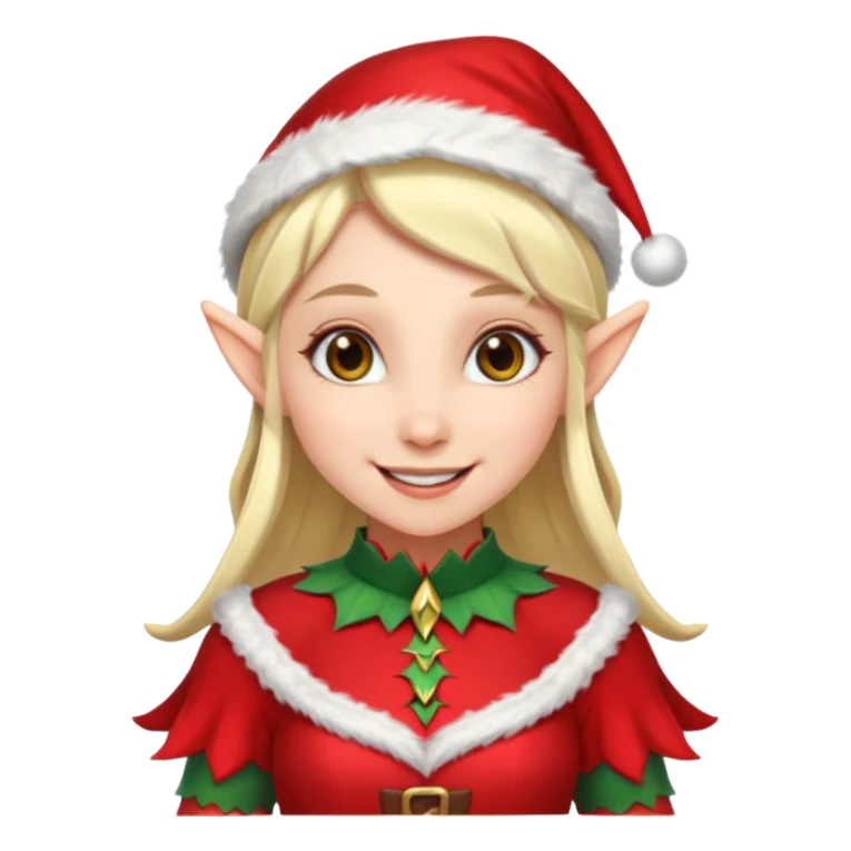christmas female elf sticker