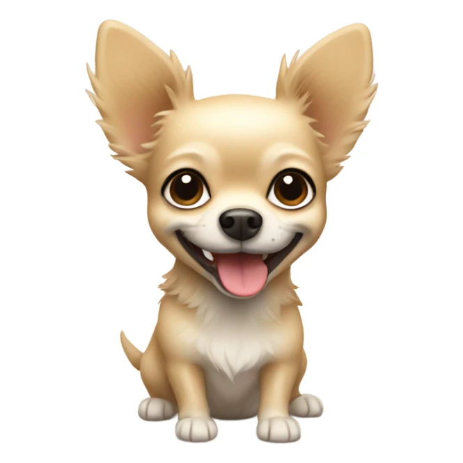 Chihuahua beige furry smile sticker