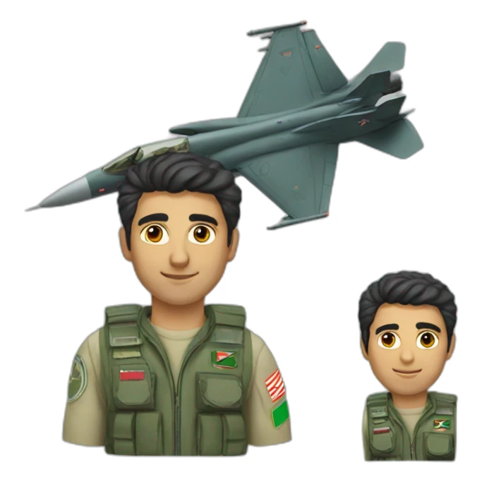 Handsom fighter jet pilot of Iran sticker