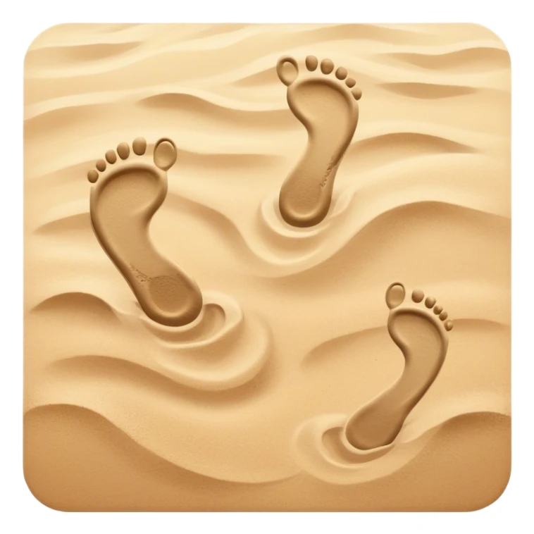 inner child footsteps on sand w adult footsteps sticker