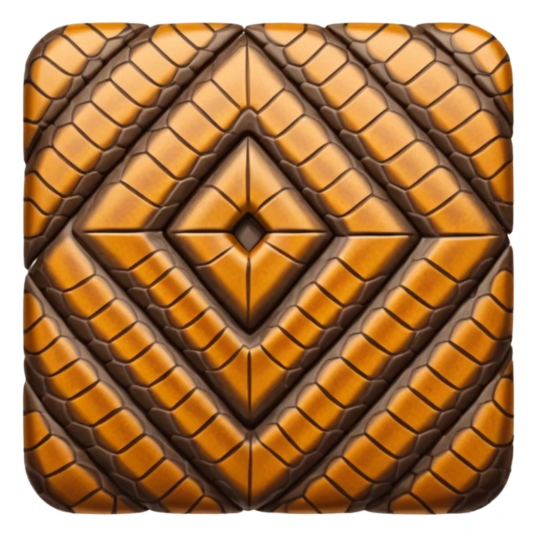 brown snake skin print in diamond shape sticker