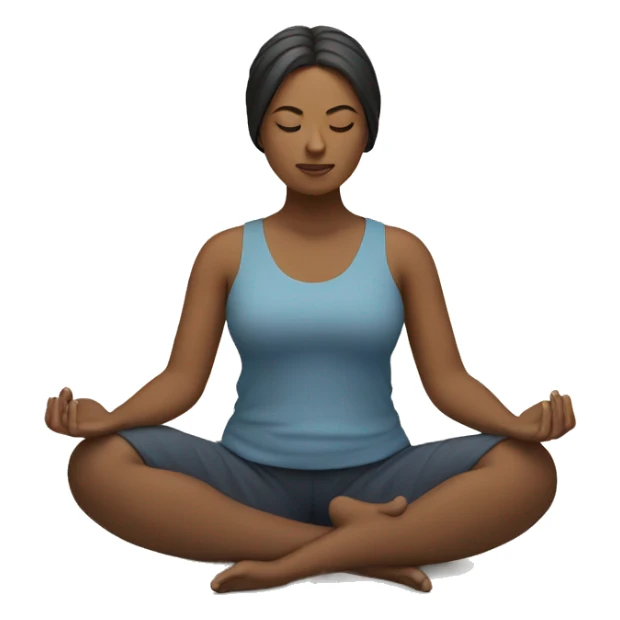 a women engaged in meditation  sticker