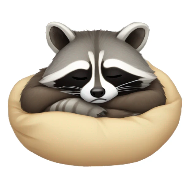 the raccoon is sleeping sticker