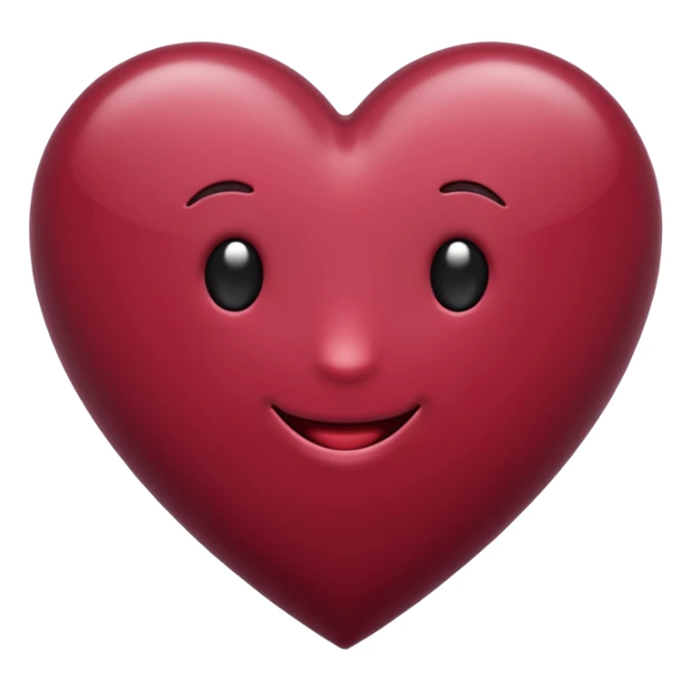 Emoji coeur comme les emojis des sms en bordeaux  sticker