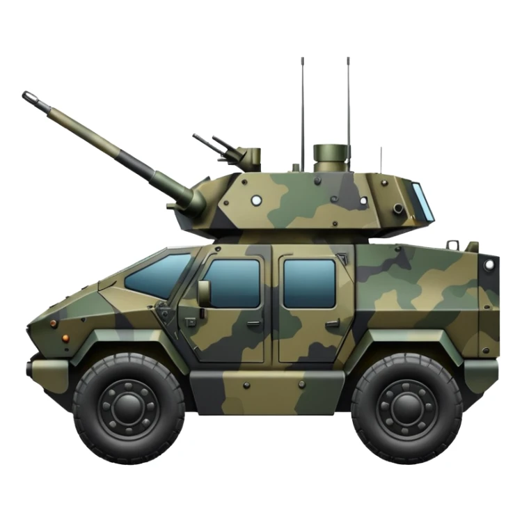 generate an ultra realistic armored vehicle sticker