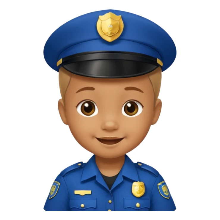 baby in police dress sticker