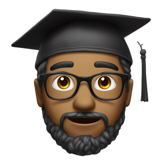 a student with glasses, a master's hat, with textbooks, studies at a third university on a budget and has never graduated from university. studies, glasses, colored hair, piercings
 sticker