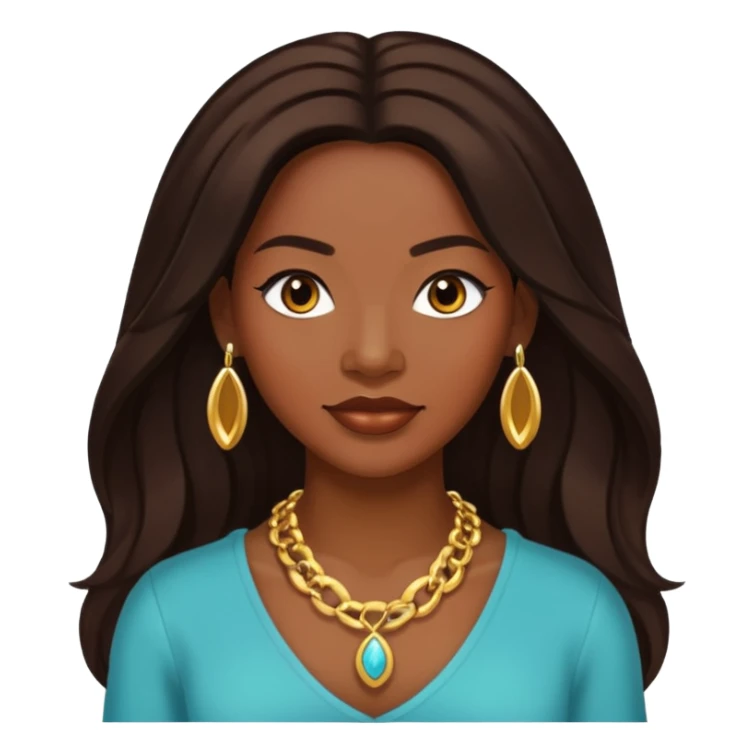 LaTocha Scott with long dark brown hair sticker