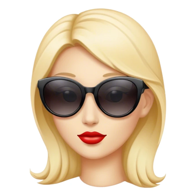 sunglasses emoji but with female features sticker