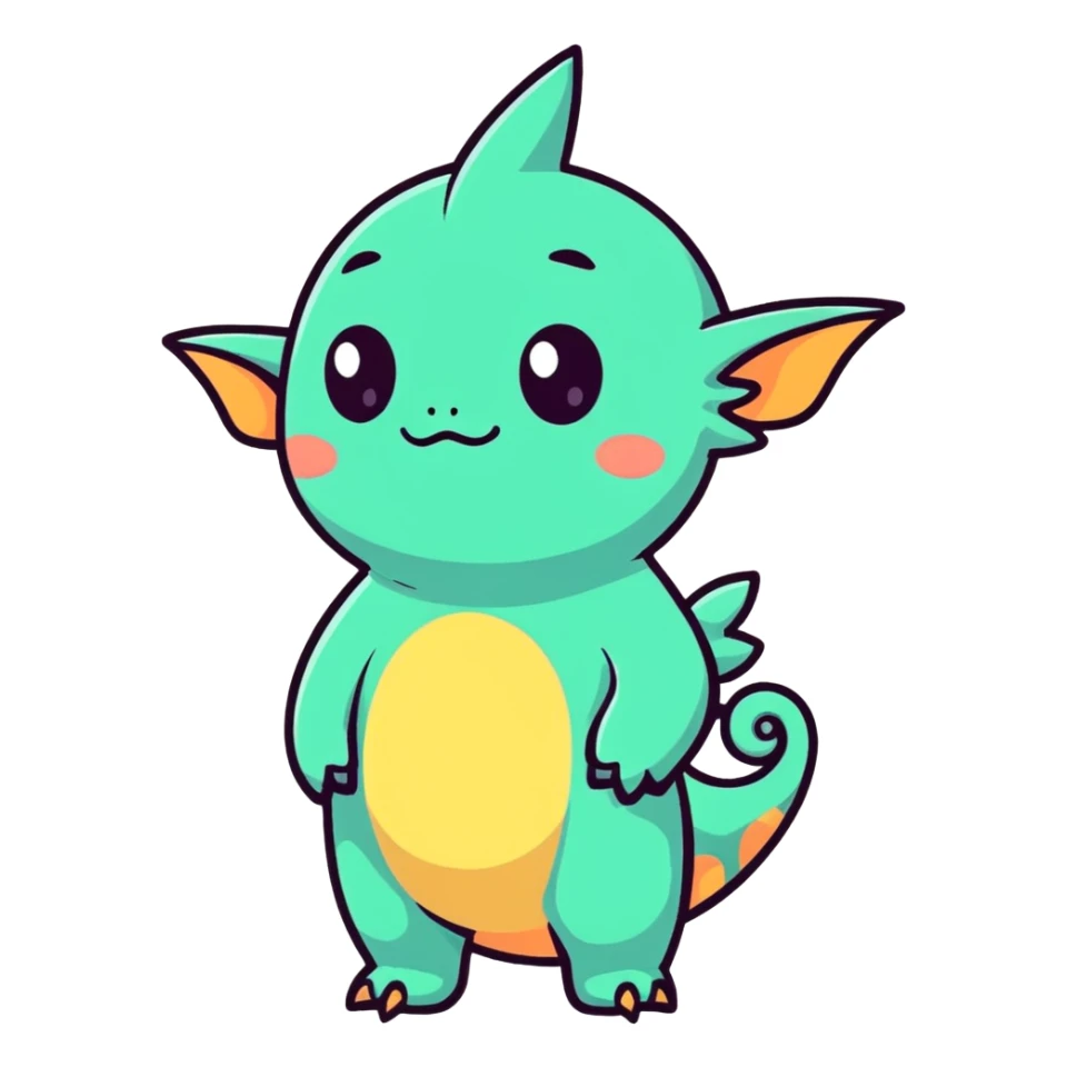 Colorful fantasy Fakémon-Creature (full body)  sticker