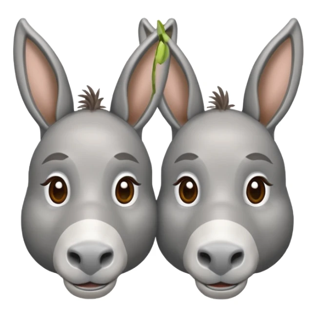 2 donkey sticker