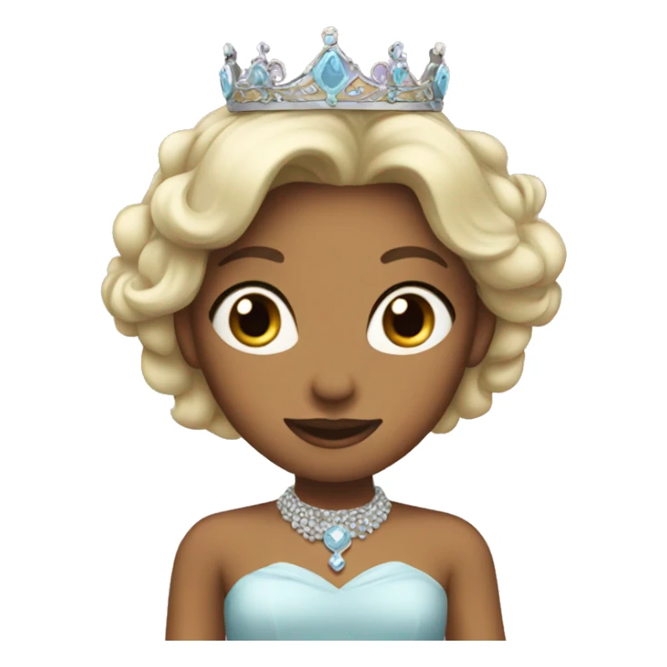 princess with tiara and high necked dress sticker