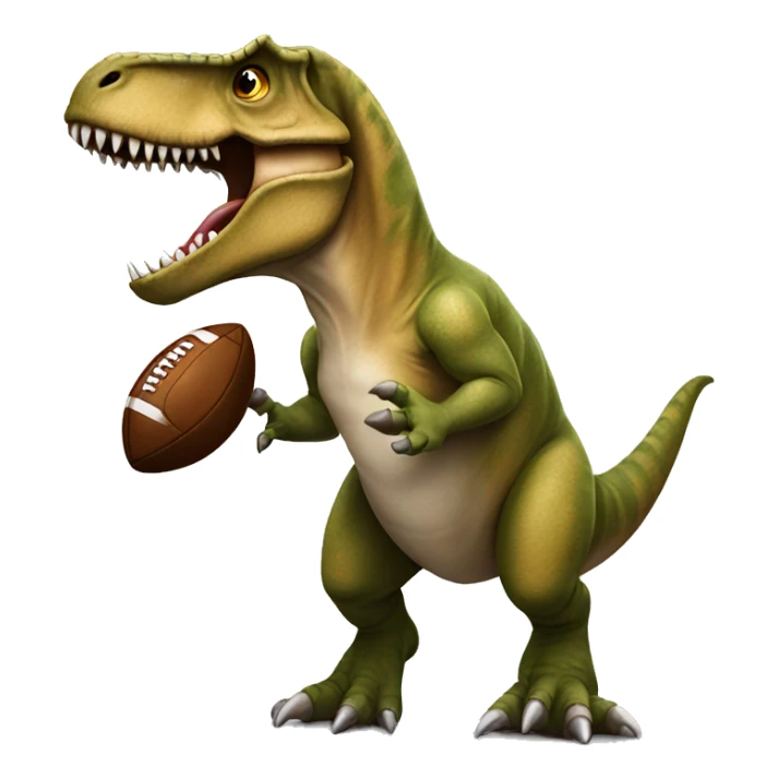 T-Rex playin with football sticker