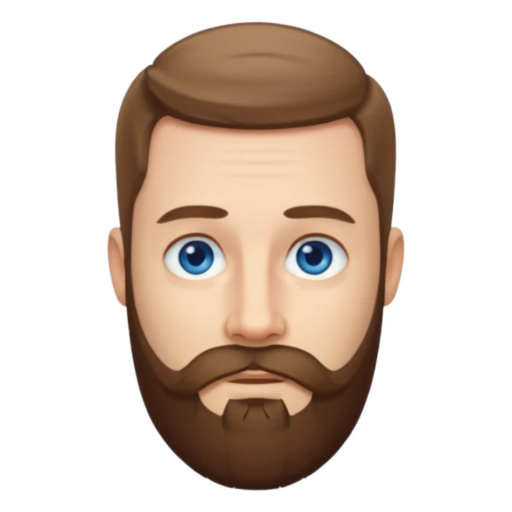 a man with short hair and long beard dont have mustache sticker