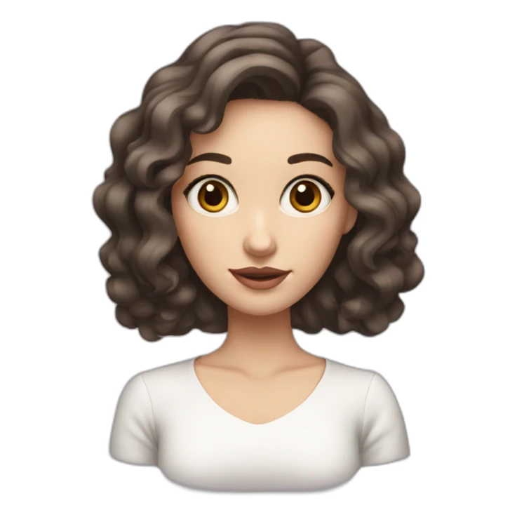 white-woman-with-dark-brown-wavy-medium-hair-big-eyes-and-eyelashes sticker