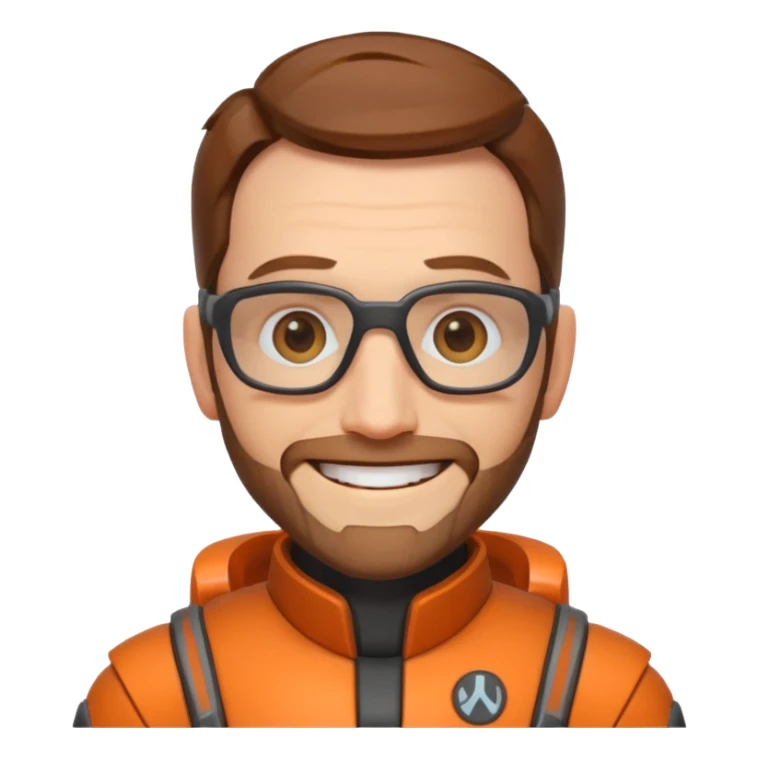 gordon freeman Grinning Face with closer Smiling Eyes sticker