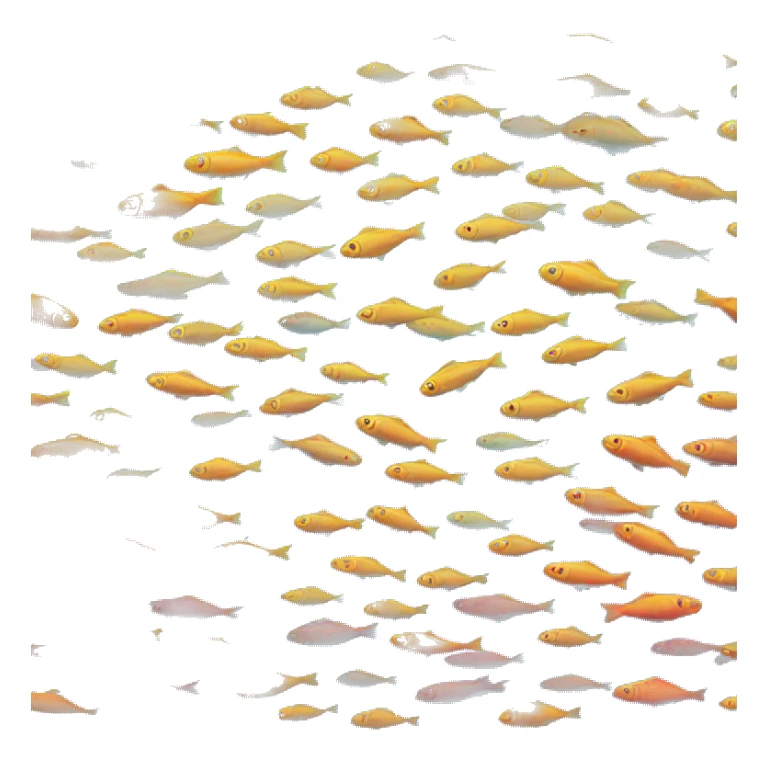 Colorful fish swimming in a clear blue sea  sticker