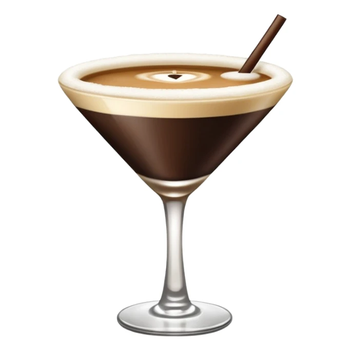 espresso martini with foam no straw sticker