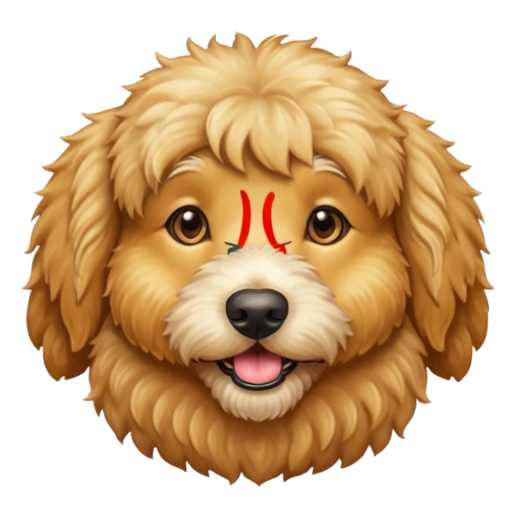 Sweet old golden doodle dog love  sticker