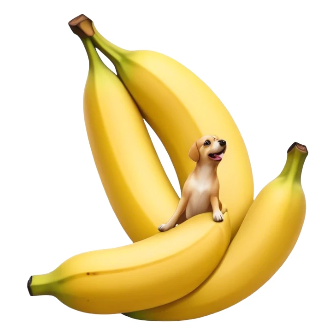 Dog as a banana sticker