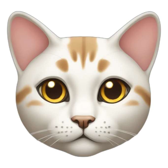 big fat male asian cat with long hari sticker