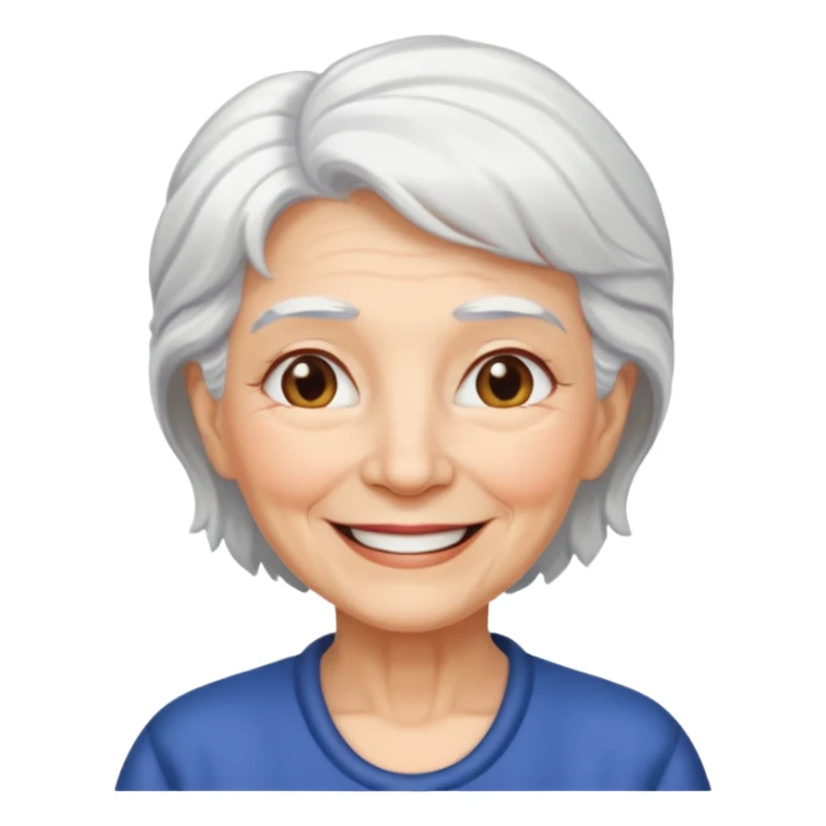 White hair grandma sticker