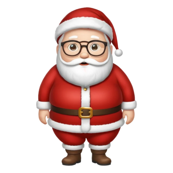 Fat santa with glasses full body 
 sticker
