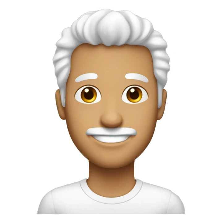 hombre pelo blanco sonrisa piel blanca sticker