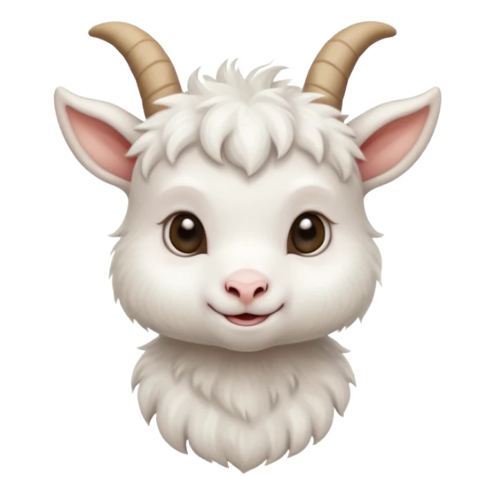 white baby goat haft body sticker