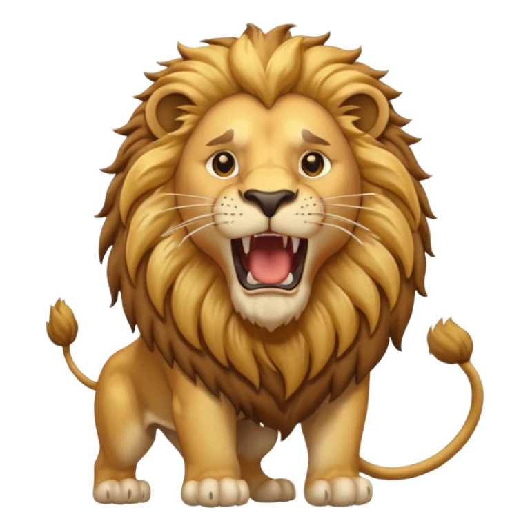Lion – Golden mane, roaring, standing proudly sticker