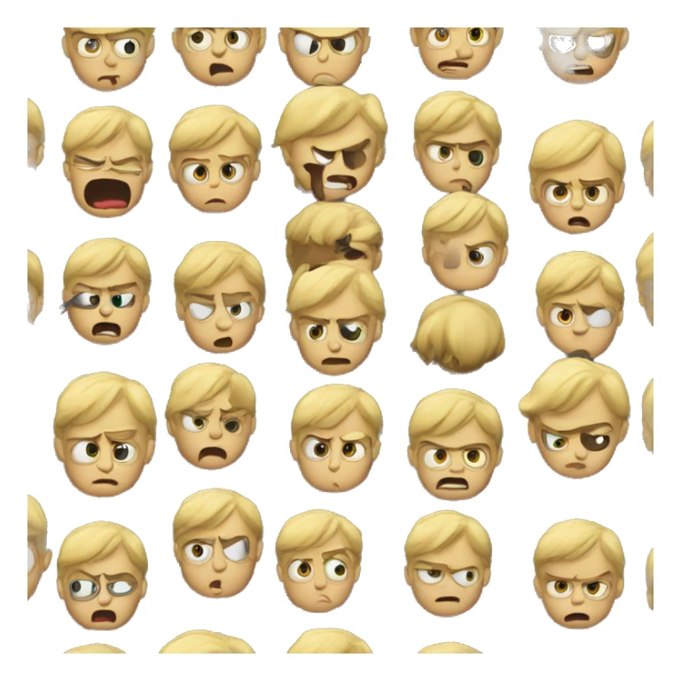 Blonde Boy angry at movie screen  sticker