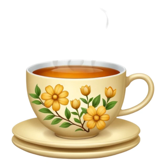 Book in a cup of tea sticker