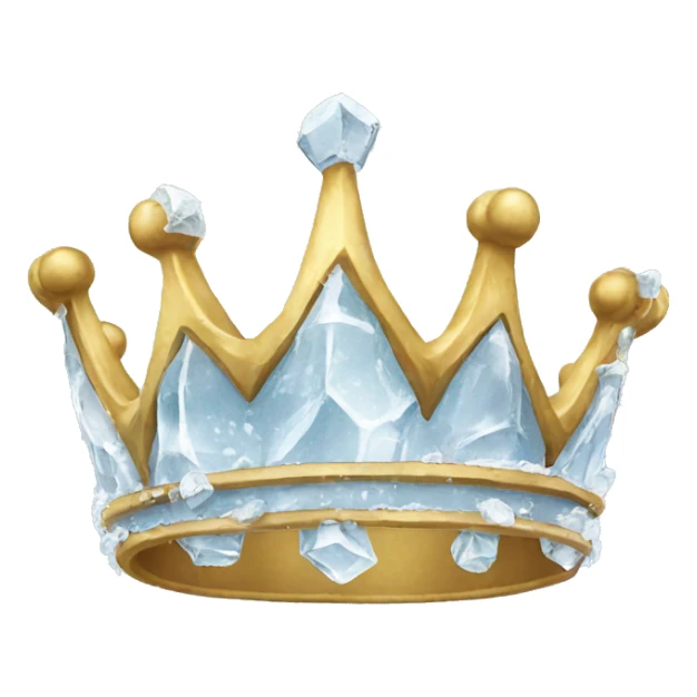 crown made out of ice sticker