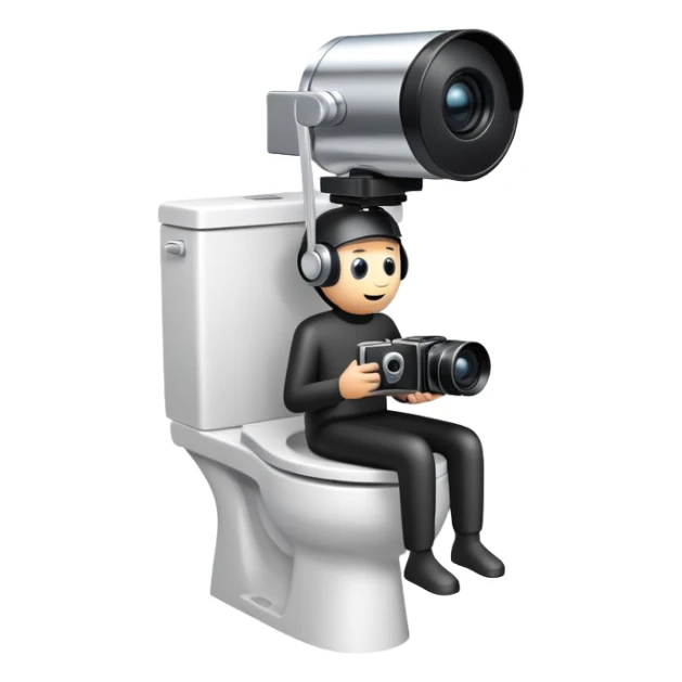 toilet with camera on head, skibidi toilet cameraman sticker
