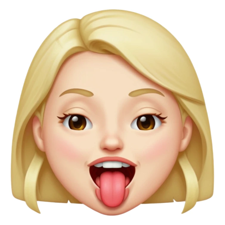 original emoji look with winkey face tongue out and cringey sticker
