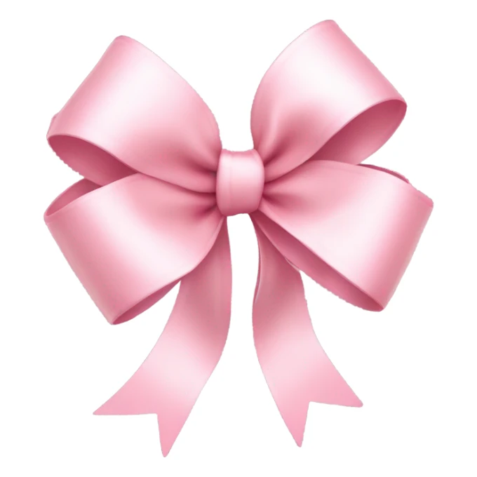 light pink ribbon bow sticker