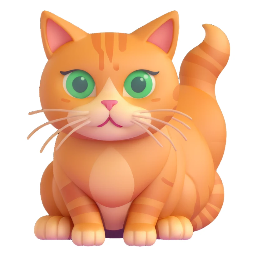 adorable ginger cat with green eyes sticker