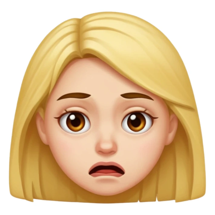 A girl making a face of disgust eww sticker