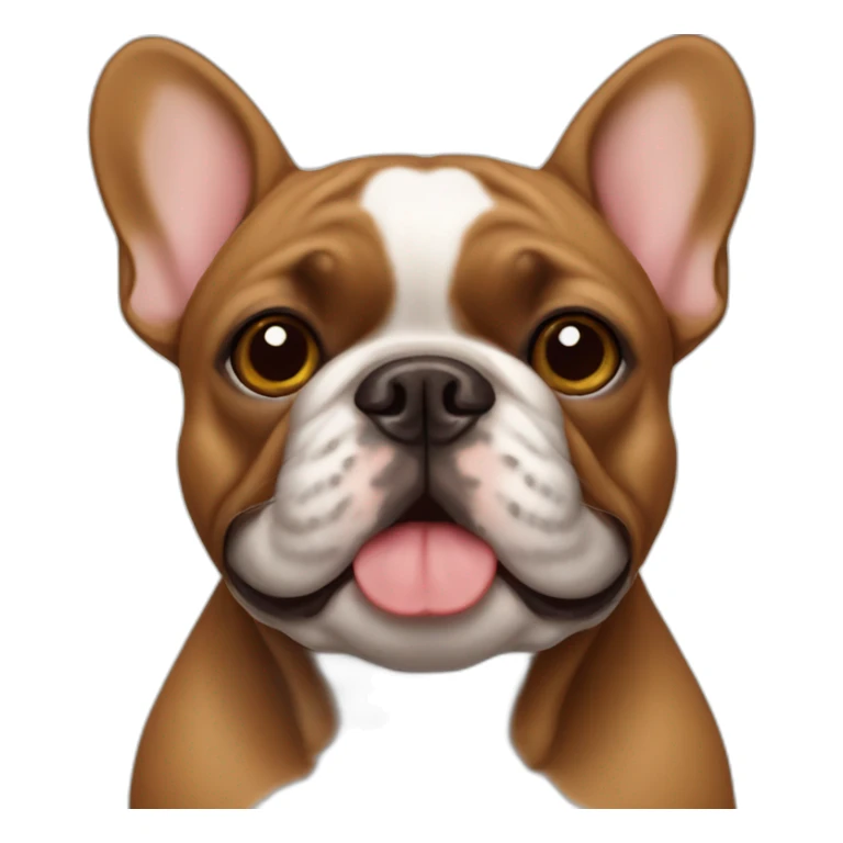 Brown French bulldog sticker