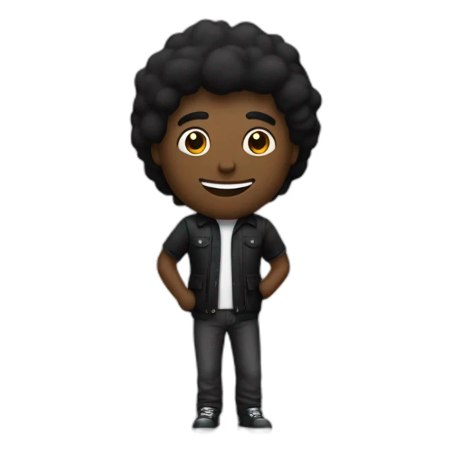 Homme noir écoute de la musique sticker