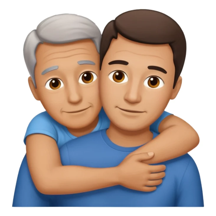 father-in-law and son-in-law hugging sticker