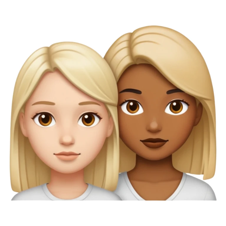 Two girls turning into one person ￼￼ sticker