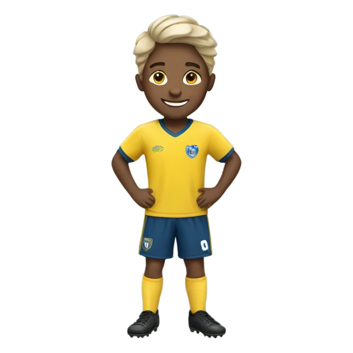 happy boys in soccer gear sticker