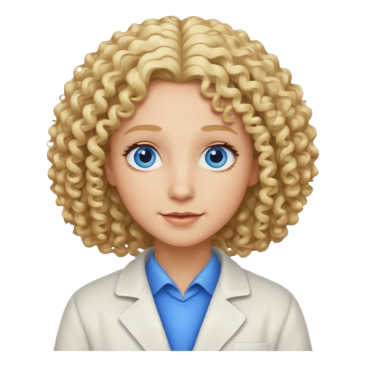 PROFESORA RUBIA, RIZOSA CON OJOS AZULES sticker