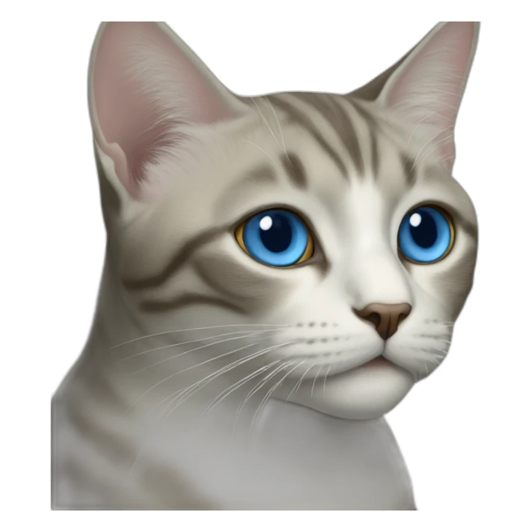 Cat sacred of Burma blue eyes sticker