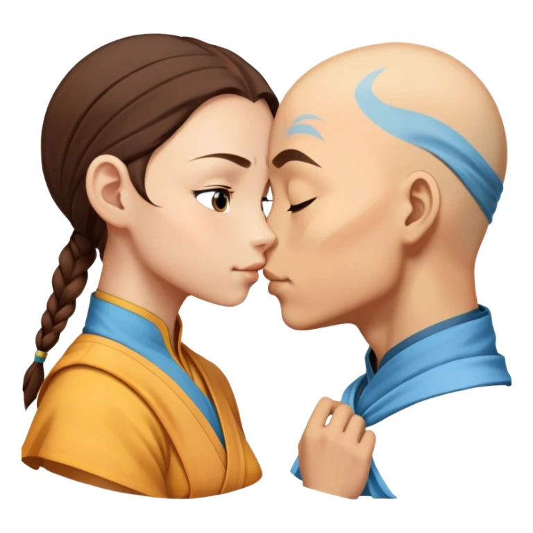 Aang and katara kiss sticker