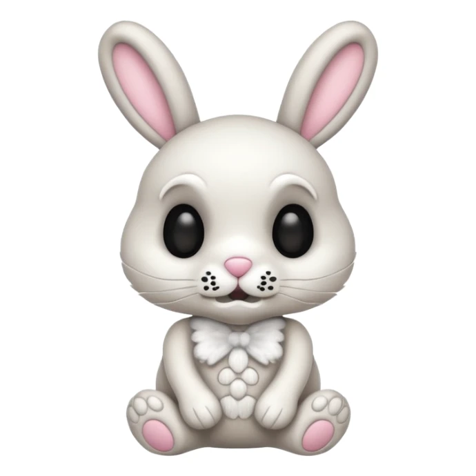 Emoji d'une peluche lapin squelette sticker